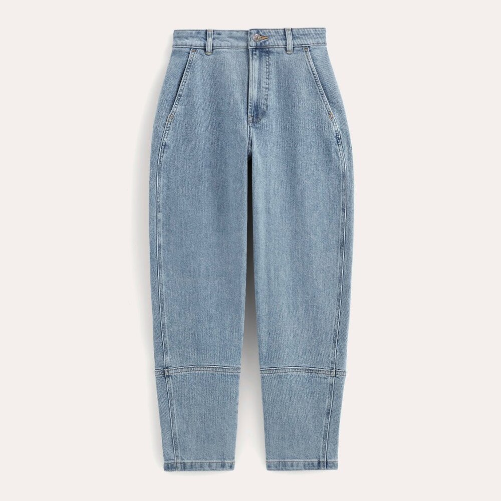WORN ONCE! Everlane Women's Utility Barrel Pant in Light Indigo, Size 30